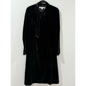 Banana Republic Olivia Palermo Velvet Tie Neck Midi Dress Size 4 (093)